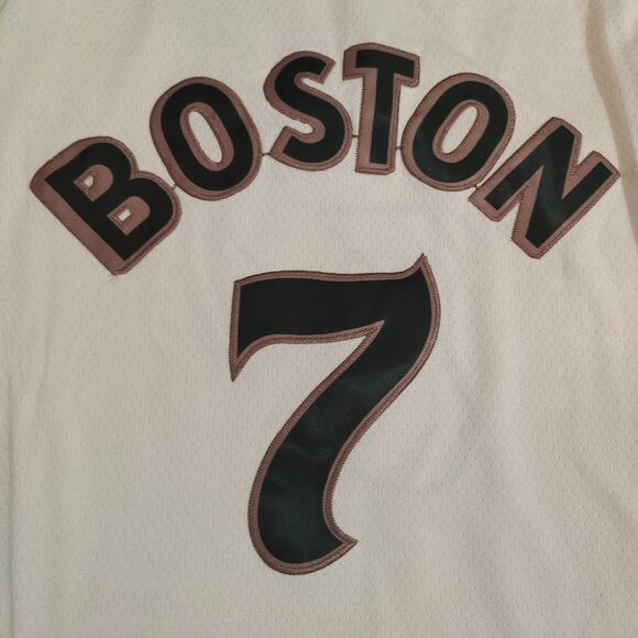 Boston Celtics Jaylen Brown #7 Cream Jersey - Picture 2 of 8